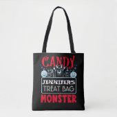 Halloween Custom Snoep Monster Canvas tas (Voorkant)
