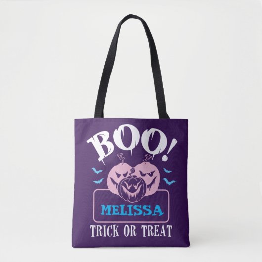 Halloween Custom Snoep & Treat Canvas tas (Voorkant)