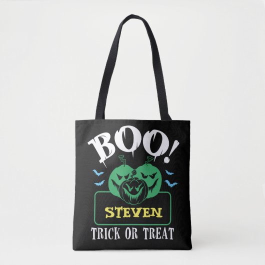 Halloween Custom Snoep & Treat Canvas tas (Voorkant)