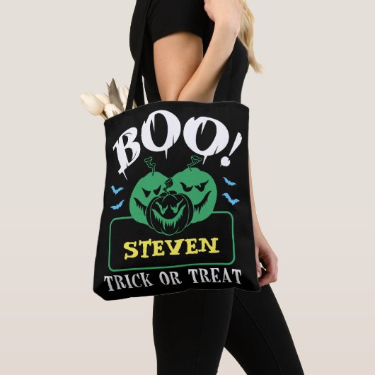 Halloween Custom Snoep & Treat Canvas tas (Dichtbij)