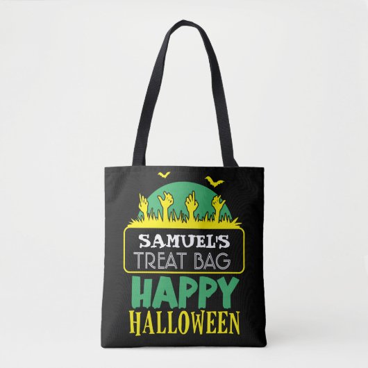 Halloween Custom Snoep & Treat Canvas tas (Voorkant)