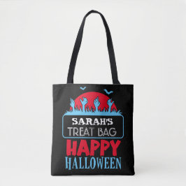 Halloween Custom Snoep & Treat Canvas tas