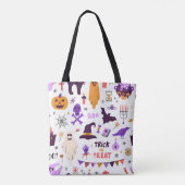 Halloween Custom Snoep & Treat Canvas tas (Achterkant)