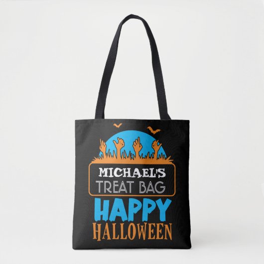 Halloween Custom Snoep & Treat Canvas tas (Voorkant)