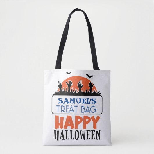 Halloween Custom Snoep & Treat Tote Bag (Voorkant)