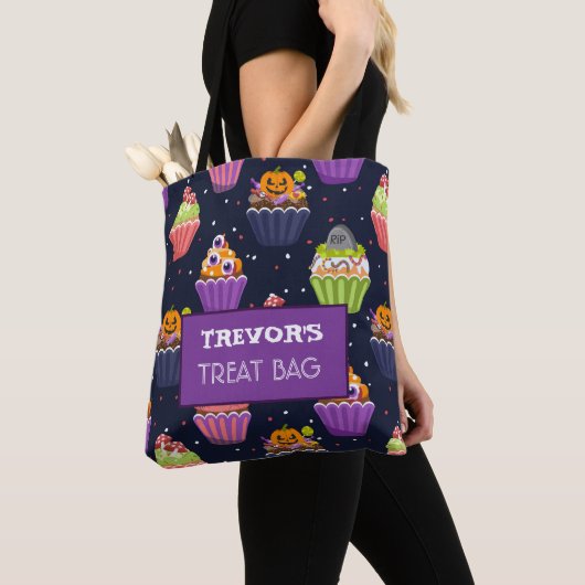 Halloween Custom Treat & Snoep Canvas tas (Dichtbij)