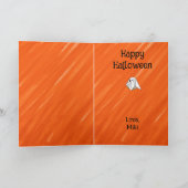 Halloween Custom Whimsical Funny Modern sinaasappe Kaart (Binnen)