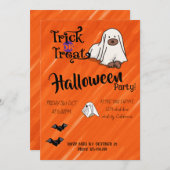 Halloween Custom Whimsical Funny Modern sinaasappe Kaart (Voorkant / Achterkant)