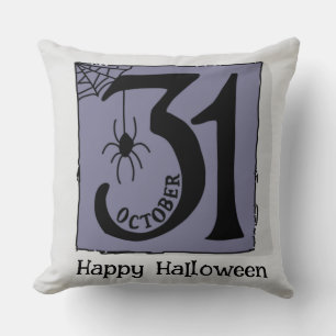 Halloween Custom Whimsical Funny Oct.31 Paarse Kussen