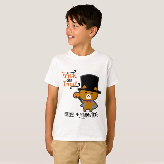 Halloween Custom Whimsical Funny Schattige Beer T-shirt (Voorkant volledig)