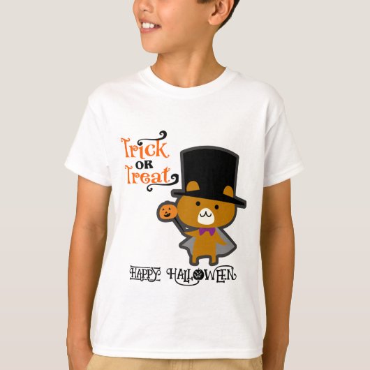 Halloween Custom Whimsical Funny Schattige Beer T-shirt (Voorkant)