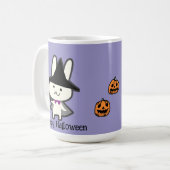 Halloween Custom Whimsical Schattige Wizard Rabbit Koffiemok (Voorkant links)
