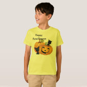Halloween Cute Black Cats Pumpkin Shirt (Voorkant volledig)