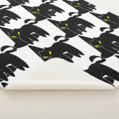 Halloween Cute Black Ghost en heks Pet Sherpa Deken (3/4)