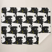 Halloween Cute Black Ghost en heks Pet Sherpa Deken (Voorkant (horizontaal))