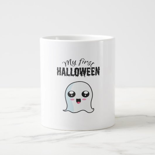 Halloween Cute Boo Newborn Baby Girl First Hallowe Grote Koffiekop (Voorkant)