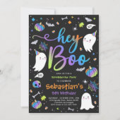 Halloween Cute Boy Ghost Birthday Spooktacular Kaart (Voorkant)