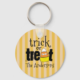 Halloween Cute Candy Corn Funny Whimsical Sleutelhanger