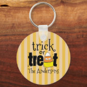 Halloween Cute Candy Corn Funny Whimsical Sleutelhanger (Voorkant)