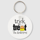 Halloween Cute Candy Corn Funny Whimsical Sleutelhanger (Voorkant)