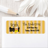 Halloween Cute Candy Corn Smiling Whimsical Etiket (Insitu)