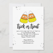 Halloween Cute Candy Corn Social Media QR Code Kaart (Voorkant)