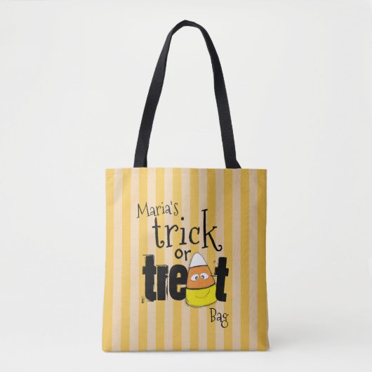 Halloween Cute Candy Corn Whimsical Trick or treat Tote Bag (Voorkant)