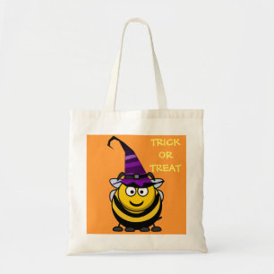 Halloween Cute Cartoon Bumble Bee met heks Pet Tote Bag