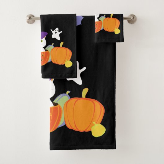 Halloween Cute Cat in Witch Pet Bad Handdoek (Insitu)