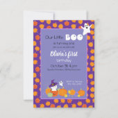 Halloween Cute Cat in Witch Pet Invitation Kaart (Voorkant)