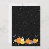 Halloween Cute Cat in Witch Pet Invitation Kaart (Achterkant)