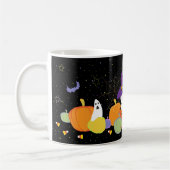 Halloween Cute Cat in Witch Pet Koffiemok (Links)