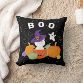 Halloween Cute Cat in Witch Pet Kussen (Deken)