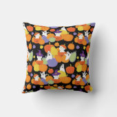 Halloween Cute Cat in Witch Pet Kussen (Achterkant)