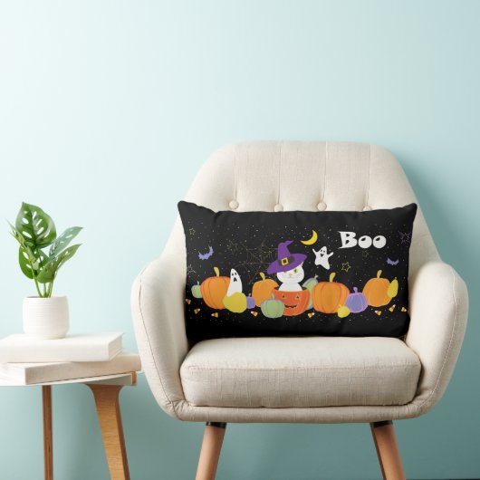 Halloween Cute Cat in Witch Pet Kussen (Stoel)