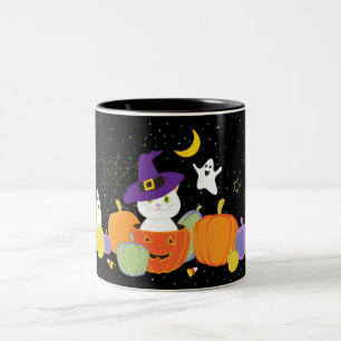 Halloween Cute Cat in Witch Pet Mok