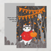 Halloween Cute Cat & Jack-o’-lantern Pumpkin (Voorkant / Achterkant)