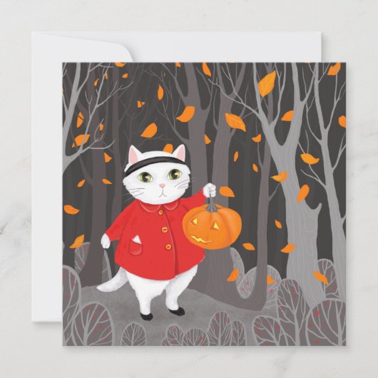 Halloween Cute Cat & Jack-o’-lantern Pumpkin (Voorkant)