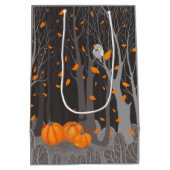 Halloween Cute Cat & Jack-o’-lantern Pumpkin Medium Cadeauzakje (Achterkant)