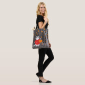 Halloween Cute Cat & Jack o lantern Tote Bag (Op model)
