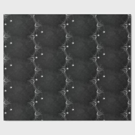 Halloween Cute Chalkboard Spider Threattern Cadeaupapier (Vlak)