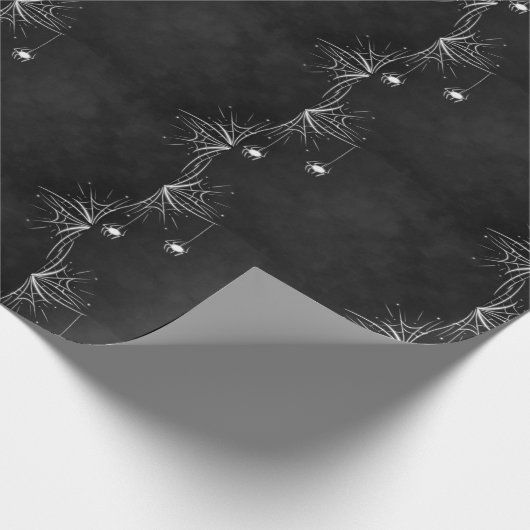 Halloween Cute Chalkboard Spider Threattern Cadeaupapier (Hoek)