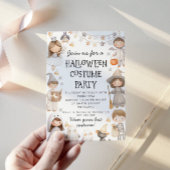 Halloween Cute Costume Party Invitation Kaart
