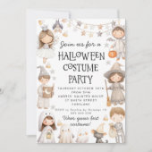 Halloween Cute Costume Party Invitation Kaart (Voorkant)