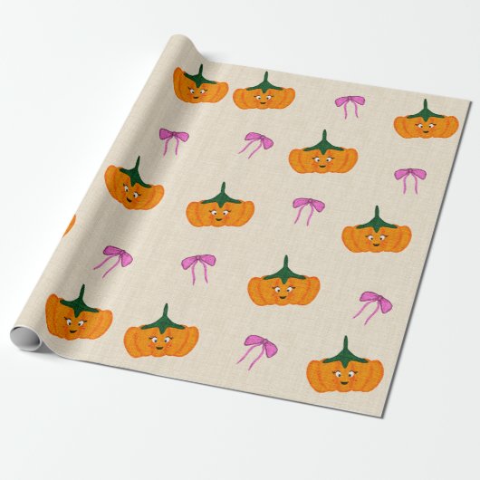 Halloween cute design,  cadeaupapier (Uitgerold)