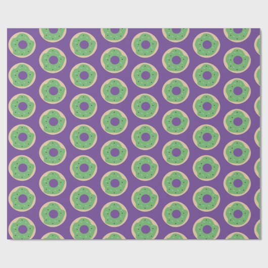 Halloween Cute Donuts Sprinkles Frosted Cadeaupapier (Vlak)