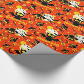 Halloween Cute Flying Bats Cadeaupapier (Hoek)