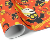 Halloween Cute Flying Bats Cadeaupapier (Rol Hoek)