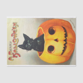  halloween Cute Friendly Black Cat Tissuepapier