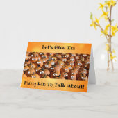 Halloween Cute Funny Pumpkin Herfst herfst Kaart (Gele Bloem)